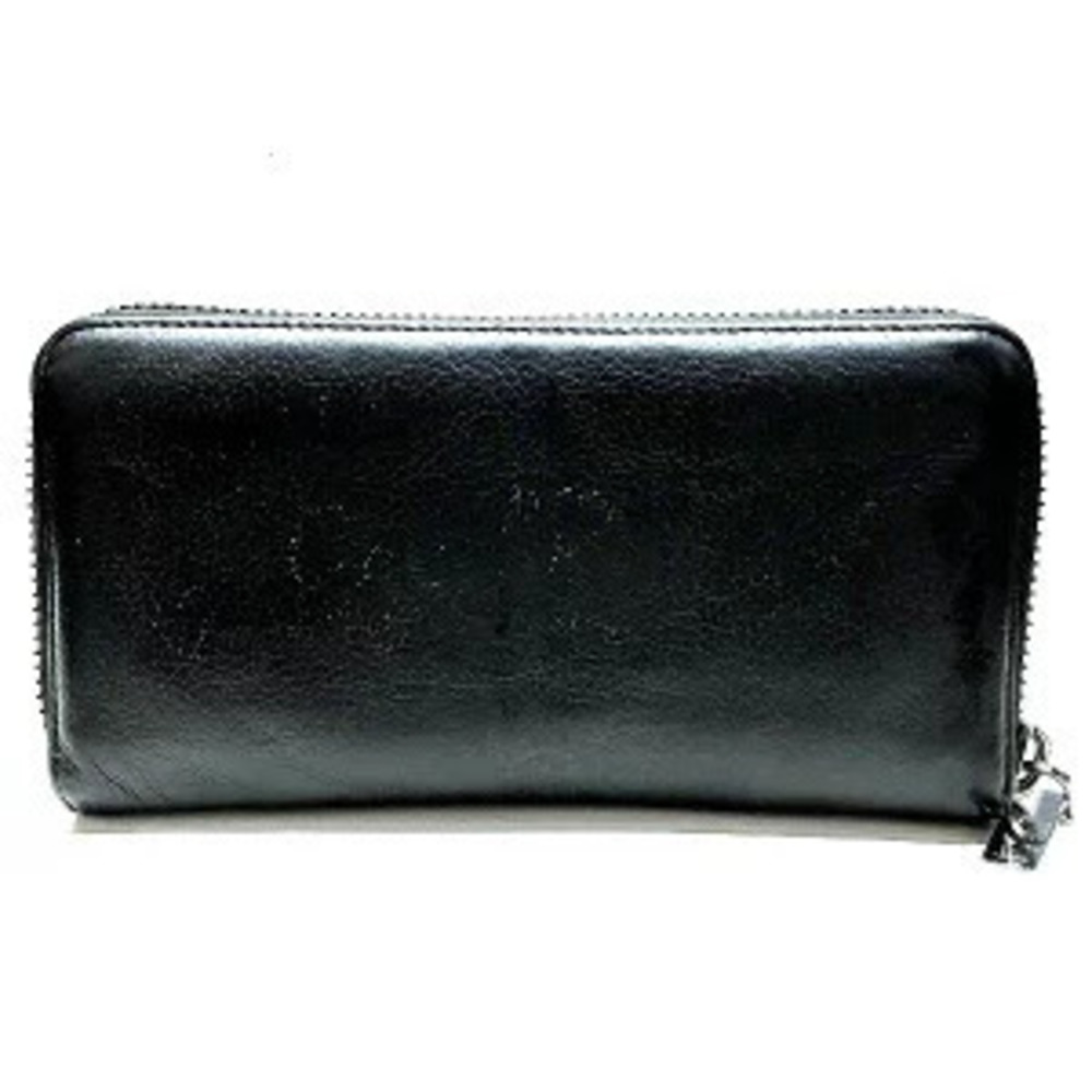 Christian Louboutin Zipper Round Long Panettone Wallet Black